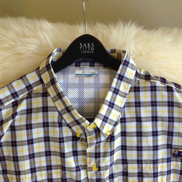 NWT Columbia PFG Fishing Gear Shirt Size 3X Omni Shade Plaid Short Sleeves - Picture 3 of 13